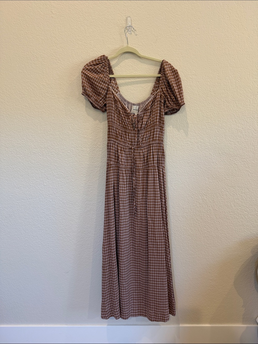 Reformation Rhett Midi Dress Audrie Check
